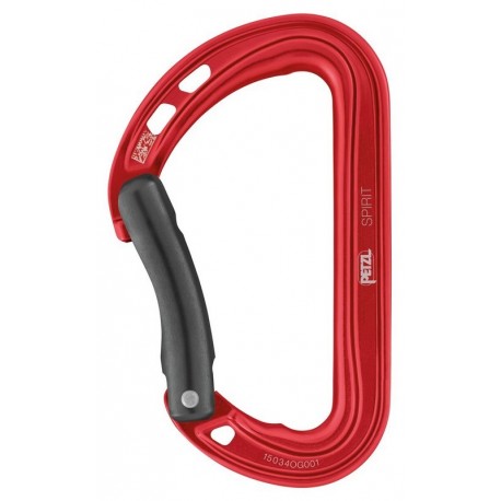 Spirit Petzl karbinhake - böjd grind - röd