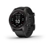 Fenix 7S Pro Garmin -kello - Sapphire Solar Edition, titaani, hiilenharmaa DLC mustalla hihnalla