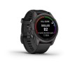 Fenix 7S Pro Garmin -kello - Sapphire Solar Edition, titaani, hiilenharmaa DLC mustalla hihnalla