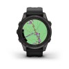 Fenix 7S Pro Garmin -kello - Sapphire Solar Edition, titaani, hiilenharmaa DLC mustalla hihnalla