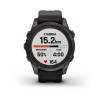 Fenix 7S Pro Garmin -kello - Sapphire Solar Edition, titaani, hiilenharmaa DLC mustalla hihnalla