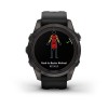 Fenix 7S Pro Garmin -kello - Sapphire Solar Edition, titaani, hiilenharmaa DLC mustalla hihnalla