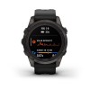 Fenix 7S Pro Garmin -kello - Sapphire Solar Edition, titaani, hiilenharmaa DLC mustalla hihnalla