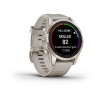 Fenix 7S Pro Garmin -kello - Sapphire Solar Edition, titaani, vaalea kulta, hiekkabeigellä rannekkeella vaalean kultaisella solj