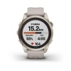 Fenix 7S Pro Garmin -kello - Sapphire Solar Edition, titaani, vaalea kulta, hiekkabeigellä rannekkeella vaalean kultaisella solj