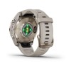 Fenix 7S Pro Garmin -kello - Sapphire Solar Edition, titaani, vaalea kulta, hiekkabeigellä rannekkeella vaalean kultaisella solj