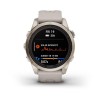 Fenix 7S Pro Garmin -kello - Sapphire Solar Edition, titaani, vaalea kulta, hiekkabeigellä rannekkeella vaalean kultaisella solj