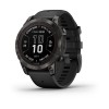 Fenix 7 Pro Garmin -kello - Sapphire Solar Edition, titaani, hiilenharmaa DLC mustalla hihnalla