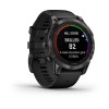 Fenix 7 Pro Garmin -kello - Sapphire Solar Edition, titaani, hiilenharmaa DLC mustalla hihnalla