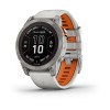 Fenix 7 Pro Garmin -kello - Sapphire Solar Edition, titaani, titaani harmaalla/oranssilla hihnalla