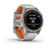 Fenix 7 Pro Garmin -kello - Sapphire Solar Edition, titaani, titaani harmaalla/oranssilla hihnalla