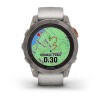 Fenix 7 Pro Garmin -kello - Sapphire Solar Edition, titaani, titaani harmaalla/oranssilla hihnalla