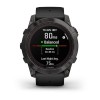 Fenix 7X Pro Garmin -kello - Sapphire Solar Edition, titaani, hiilenharmaa DLC mustalla hihnalla