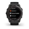 Fenix 7X Pro Garmin -kello - Sapphire Solar Edition, titaani, hiilenharmaa DLC mustalla hihnalla