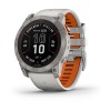 Fenix 7X Pro Garmin -kello - Sapphire Solar Edition, titaani, titaani harmaalla/oranssilla hihnalla