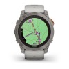 Fenix 7X Pro Garmin -kello - Sapphire Solar Edition, titaani, titaani harmaalla/oranssilla hihnalla
