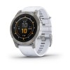 Garmin Epix Pro -kello - Sapphire Edition 47mm, titaani, hopea, valkoinen hihna