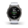 Garmin Epix Pro -kello - Sapphire Edition 47mm, titaani, hopea, valkoinen hihna