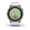 Garmin Epix Pro -kello - Sapphire Edition 47mm, titaani, hopea, valkoinen hihna