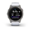 Garmin Epix Pro -kello - Sapphire Edition 47mm, titaani, hopea, valkoinen hihna