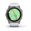 Garmin Epix Pro -kello - Sapphire Edition 51mm, titaani, hopea, valkoinen hihna