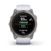 Garmin Epix Pro -kello - Sapphire Edition 51mm, titaani, hopea, valkoinen hihna