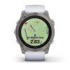 Garmin Epix Pro -kello - Sapphire Edition 51mm, titaani, hopea, valkoinen hihna