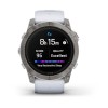 Garmin Epix Pro -kello - Sapphire Edition 51mm, titaani, hopea, valkoinen hihna