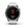 Garmin Epix Pro -kello - Sapphire Edition 51mm, titaani, hopea, valkoinen hihna