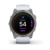 Garmin Epix Pro -kello - Sapphire Edition 51mm, titaani, hopea, valkoinen hihna