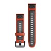 Garmin QuickFit 20 Fenix 7 Pro -hihna - silikoni, punainen/musta