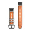Garmin Fenix 7 Pro QuickFit 22 Band - silikoni, harmaa/oranssi