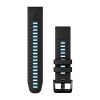 Garmin Fenix 7 Pro QuickFit 22 Band - silikoni, musta/Cirrus Blue