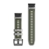 Garmin Fenix 7 Pro QuickFit 22 Band - silikoni, vaaleanharmaa/sammalvihreä
