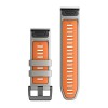 Garmin Fenix 7 Pro QuickFit 26 Band - silikoni, harmaa/oranssi