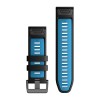 Garmin Fenix 7 Pro QuickFit 26 Band - silikoni, musta/Cirrus Blue