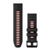 Garmin Fenix 7 Pro QuickFit 26 Band - silikoni, musta/palonpunainen
