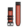 Garmin Fenix 7 Pro QuickFit 26 Band - silikoni, musta/palonpunainen