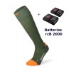 Lenz Heat Sock 4.1 tåhätta uppvärmda strumpor - grön + rcB 2000 batterier