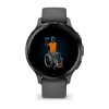 Garmin Venu 3S -kello - harmaa, tummanharmaa hihna - 41 mm:n kotelo