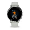 Garmin Venu 3S -kello - hopea, salviavihreä ranneke - 41 mm:n kotelo