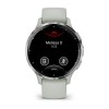 Garmin Venu 3S -kello - hopea, salviavihreä ranneke - 41 mm:n kotelo