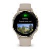 Venu 3S Garmin kello - Soft Gold pellavarannekkeella - 41 mm kotelo