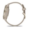 Venu 3S Garmin kello - Soft Gold pellavarannekkeella - 41 mm kotelo