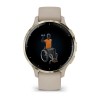 Venu 3S Garmin kello - Soft Gold pellavarannekkeella - 41 mm kotelo
