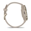 Venu 3S Garmin kello - Soft Gold pellavarannekkeella - 41 mm kotelo