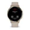 Venu 3S Garmin kello - Soft Gold pellavarannekkeella - 41 mm kotelo