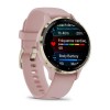 Venu 3S Garmin -kello - Pehmeä kulta vaaleanpunaisella hihnalla - 41 mm:n kotelo