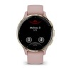 Venu 3S Garmin -kello - Pehmeä kulta vaaleanpunaisella hihnalla - 41 mm:n kotelo