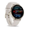 Garmin Venu 3S -kello - Pehmeä kulta, norsunluun hihna - 41 mm:n kotelo
